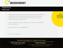 Tablet Screenshot of ansok.statensmusikverk.se